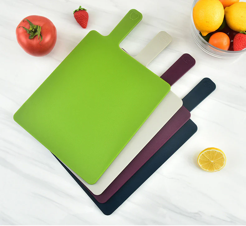 4-Piece Set Colour Coded Chopping Cutting Boards with Stand - Image 8