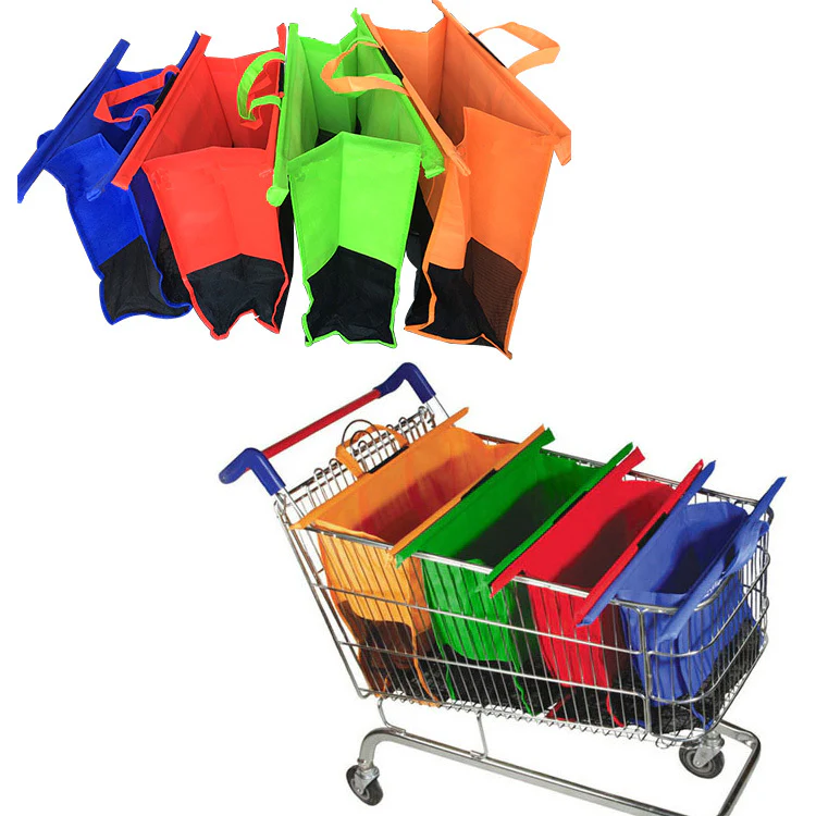 4-Piece Shopping Trolley Bags Organizer Set - Image 13