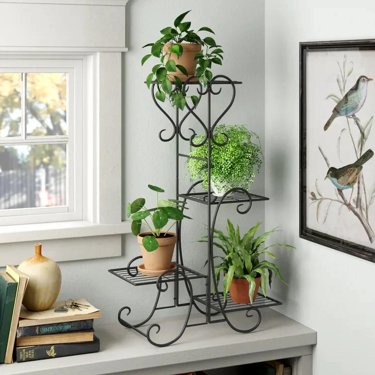 4-tier Metal Plant Stand Shelf Display Rack Flower Pot Holder Planter Garden Storage Organizer - Image 14