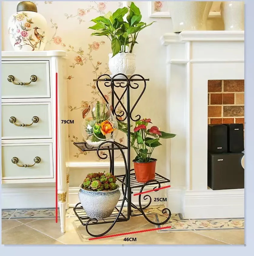 4-tier Metal Plant Stand Shelf Display Rack Flower Pot Holder Planter Garden Storage Organizer - Image 15