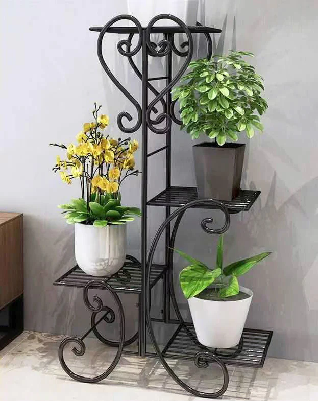 4-tier Metal Plant Stand Shelf Display Rack Flower Pot Holder Planter Garden Storage Organizer - Image 3