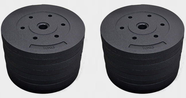 2 x 5kg Barbell Weight Plates Set 10kg Weights - Image 9