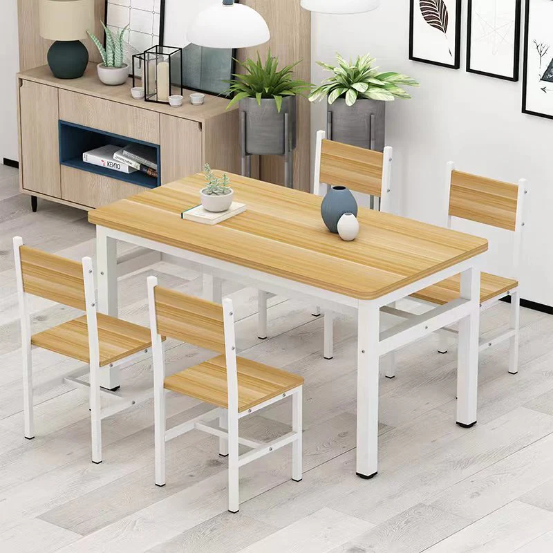 4 x Piece Set Bliss Wood & Steel Dining Chairs (Oak & White) - Image 10