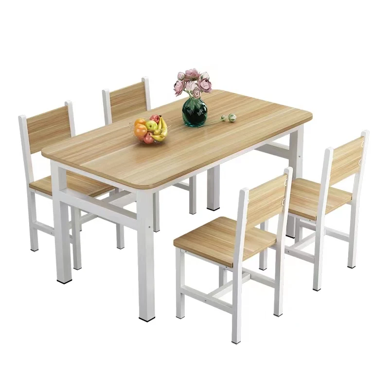 4 x Piece Set Bliss Wood & Steel Dining Chairs (Oak & White) - Image 3
