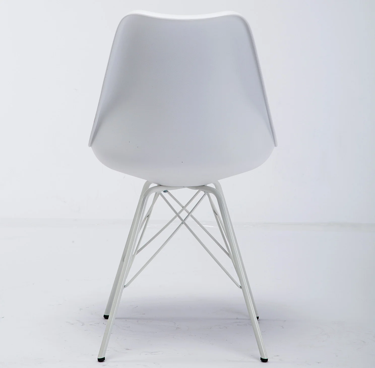 4 x Utopia Designer Faux Leather Chairs (Pack of 4, White) - Image 15