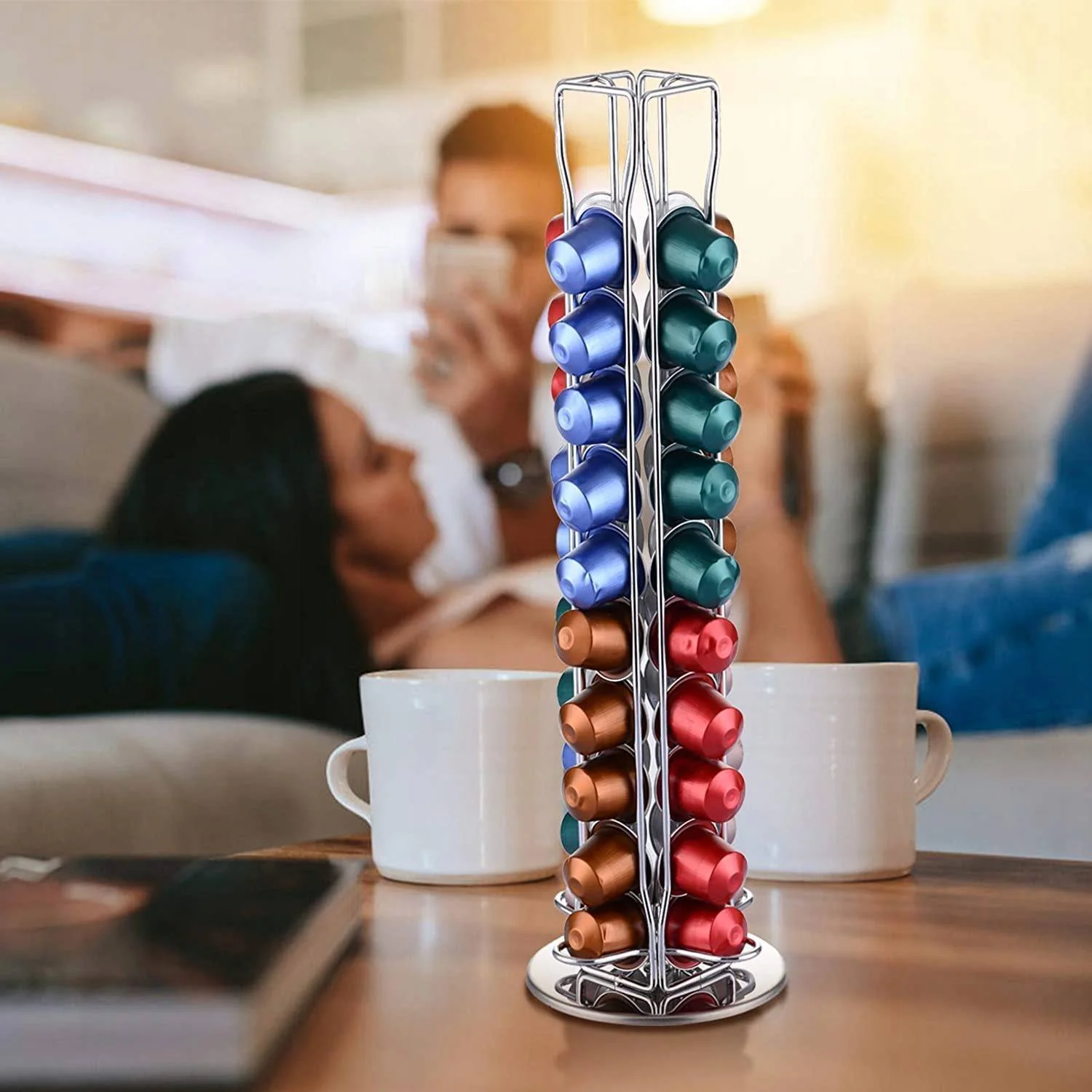 40 Coffee Capsules Pod Holder Stand Storage Dispenser Rack - Image 6