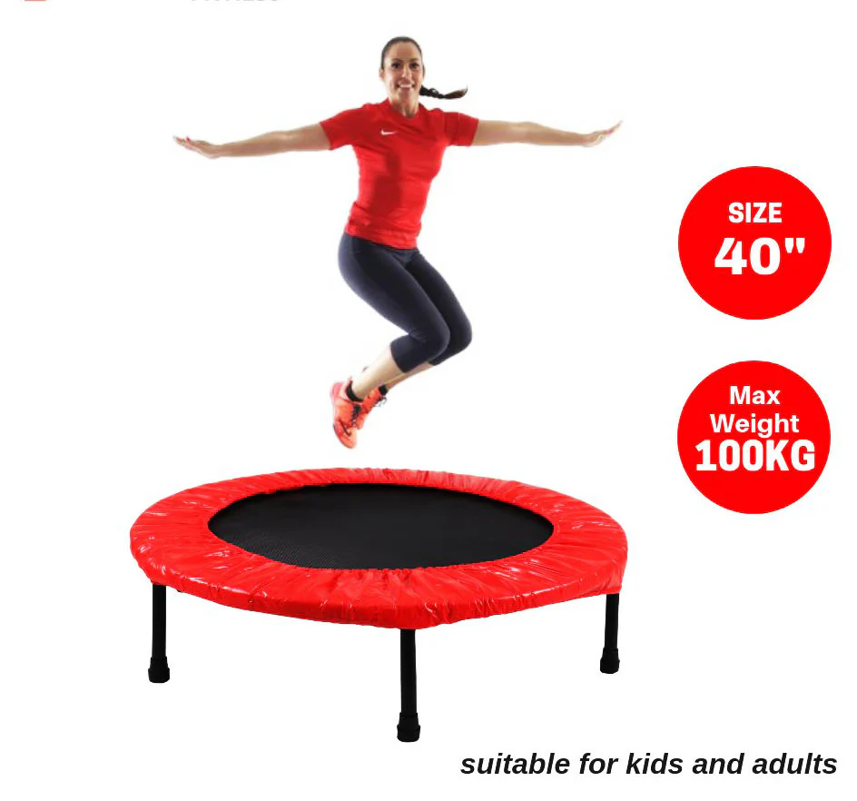 40" Mini Trampoline Home Fitness Gym (Red) - Image 10