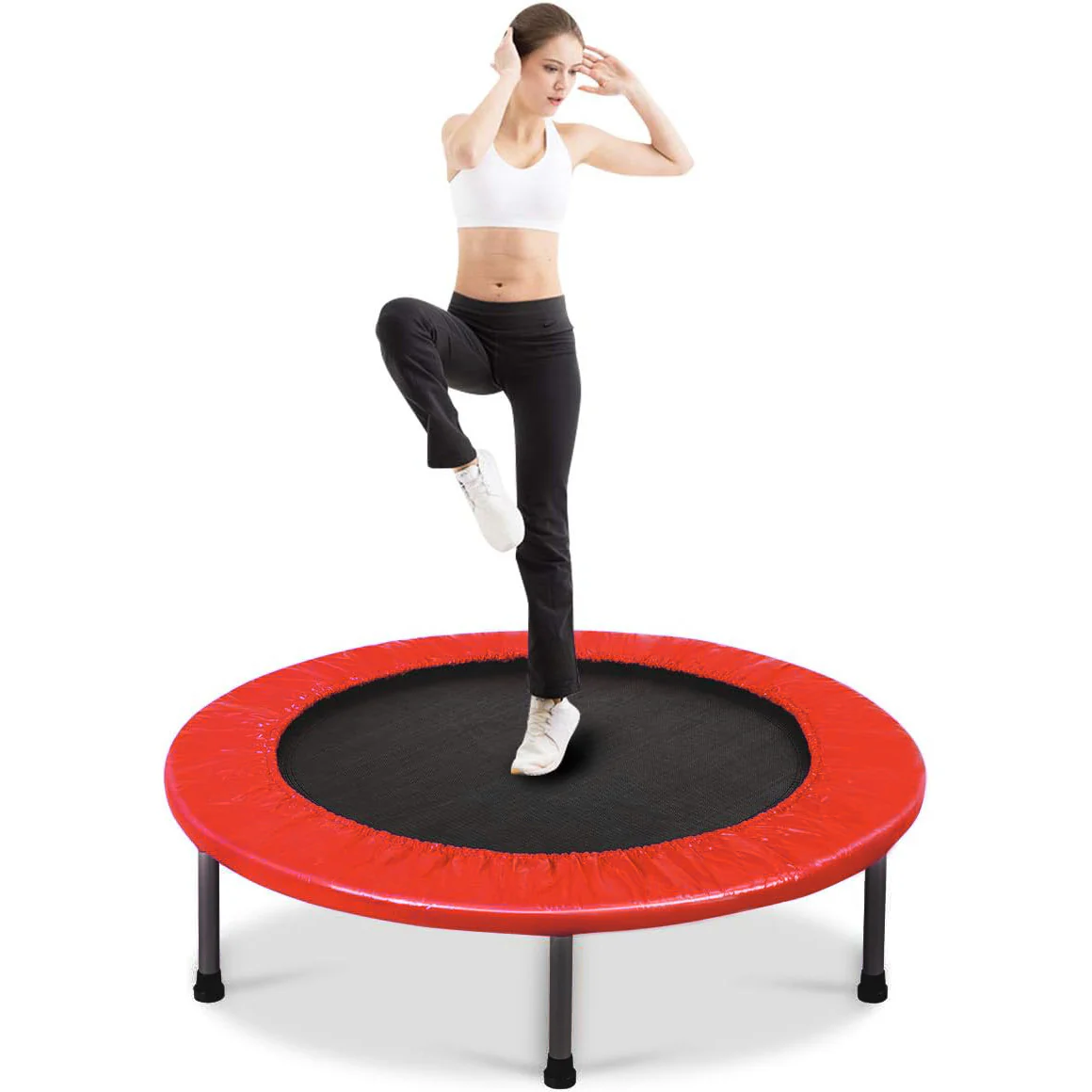 40" Mini Trampoline Home Fitness Gym (Red) - Image 7