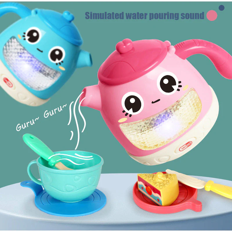 48-Piece Music Tea Party Teapot Pretend Food Toy Play Set - Image 15