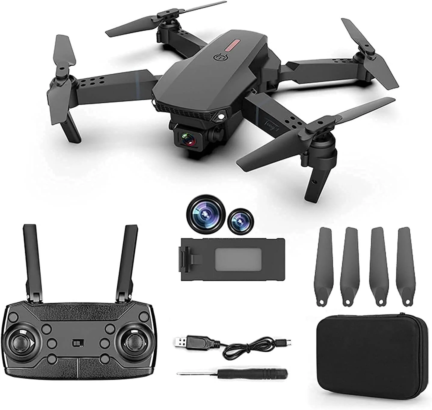 4K HD Dual Camera Dual Battery Wide-angle Quadcopter Remote Control Drone - Image 8