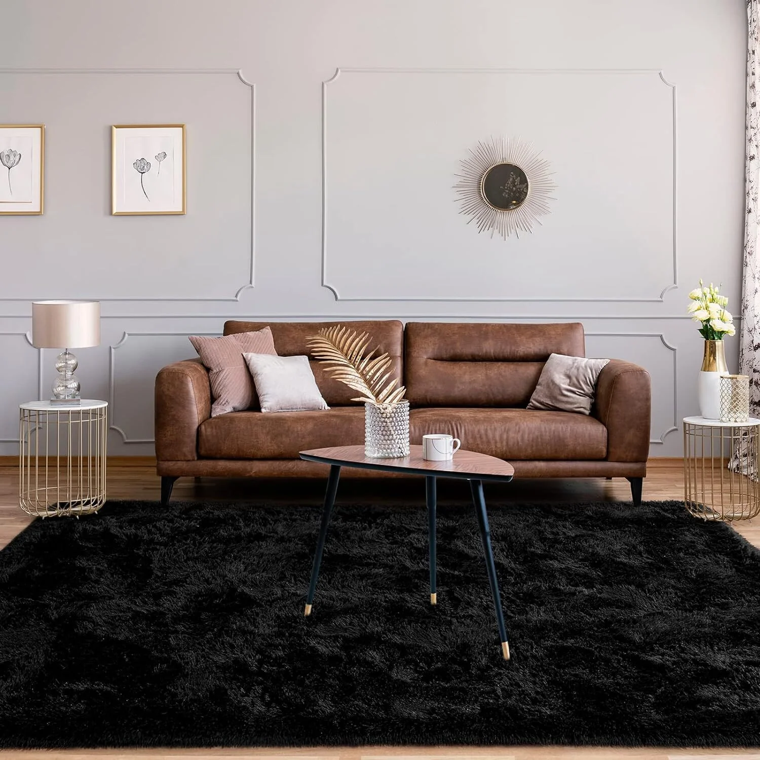 4m Extra Large Soft Shag Rug Carpet Mat (Black, 400 x 200) - Image 11