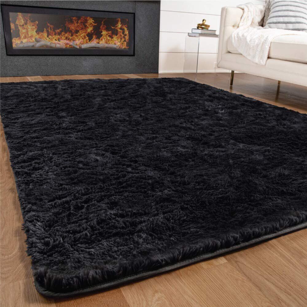 4m Extra Large Soft Shag Rug Carpet Mat (Black, 400 x 200) - Image 13