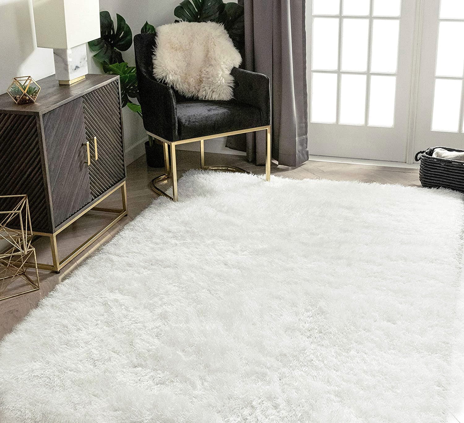 4m Extra Large Soft Shag Rug Carpet Mat (Cream White, 400 x 200) - Image 11