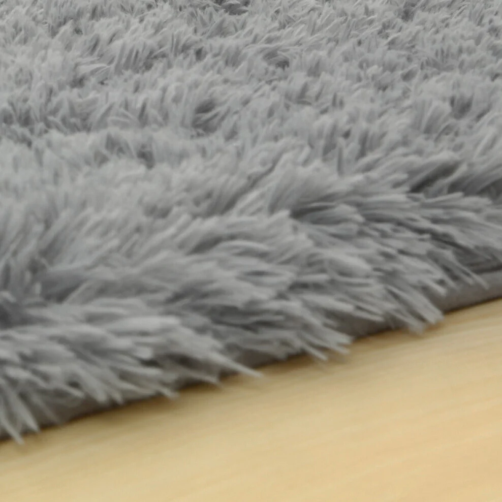 4m Extra Large Soft Shag Rug Carpet Mat (Grey, 400 x 200) - Image 9