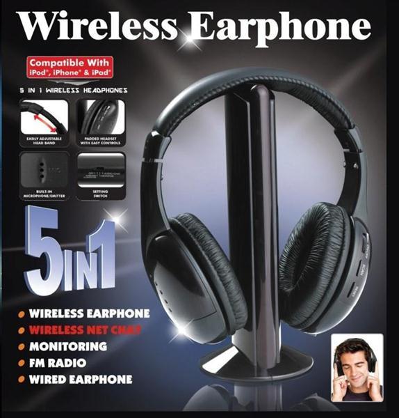 5 in 1 Hi-Fi Wireless Headphones - Image 2