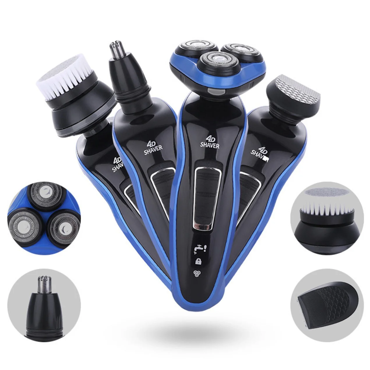 5 in 1 Kit 4D Rotating Rechargeable Electric Shaver Trimmer Set - Image 2