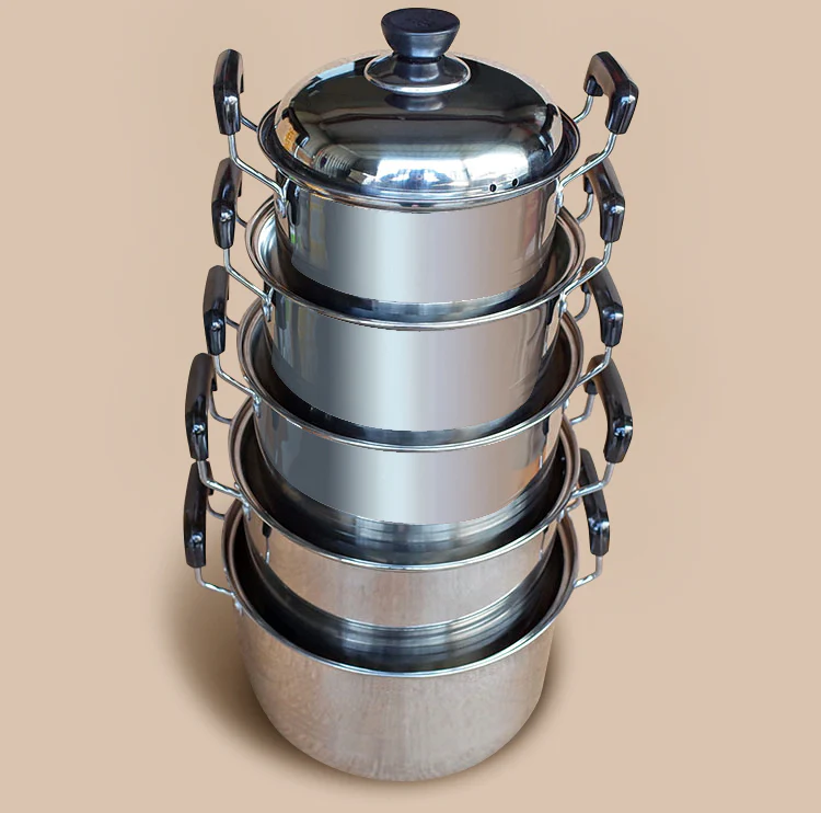 5-Piece Stainless Steel Pots Cookware Set - Image 4