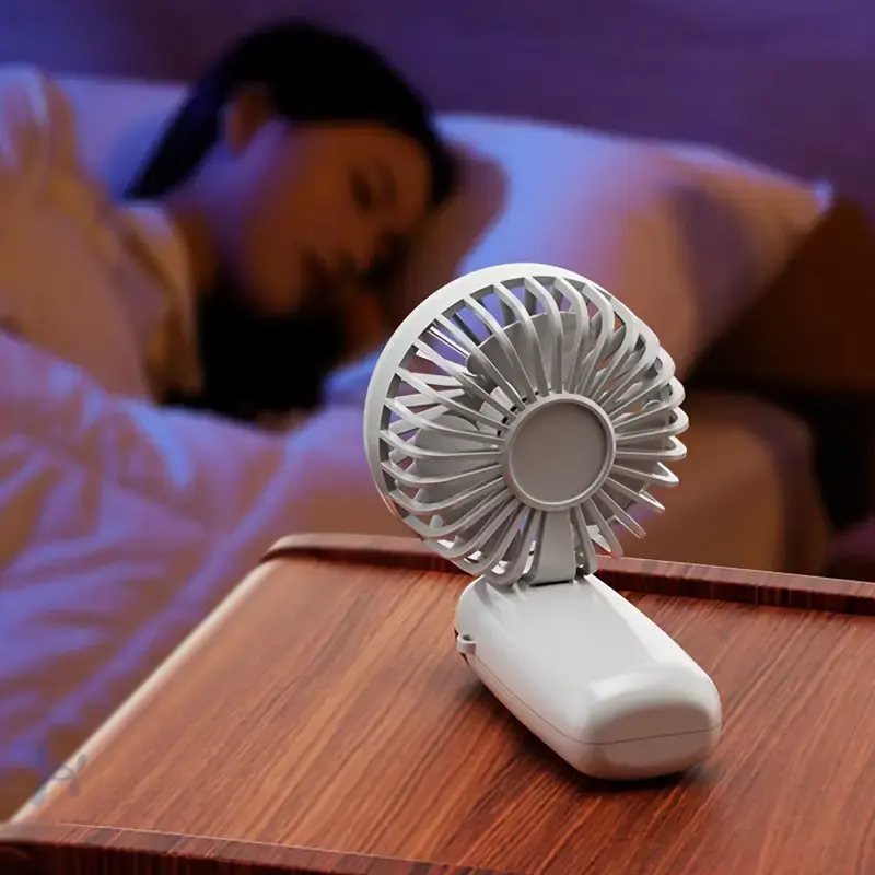 5-Speed LED Display USB Rechargeable Handheld Fan Portable Cooler - Image 5