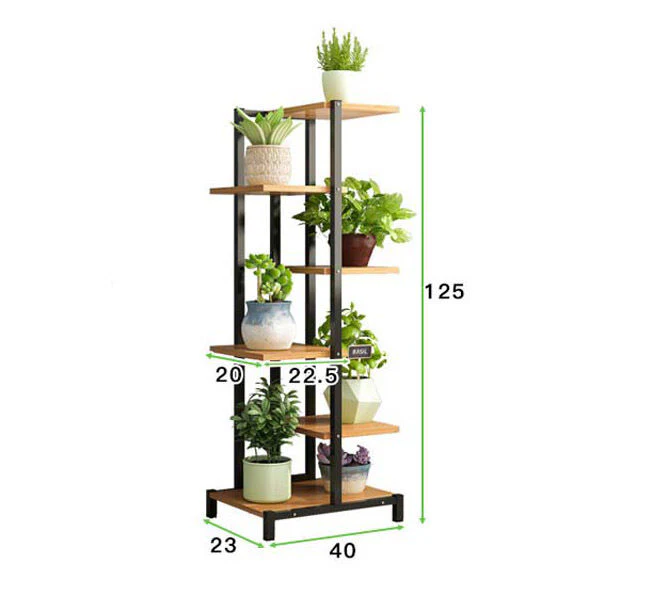 5-Tier Oasis Garden Plants Stand Planter Shelf (White Oak) - Image 4