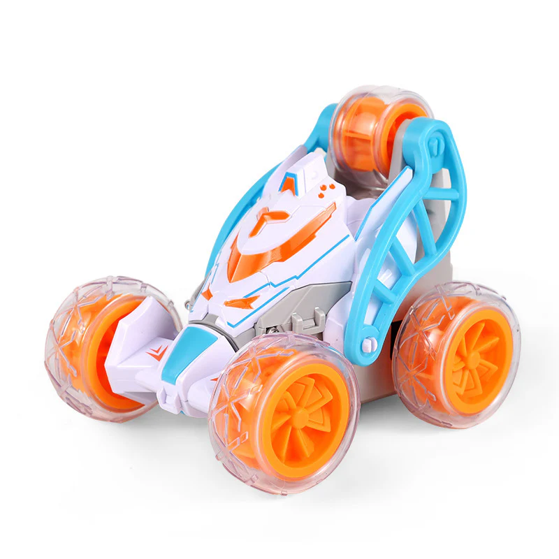 5 Wheels RC Extreme Twist Mist Mini Remote Control Stunt Car (Blue & Orange) - Image 21