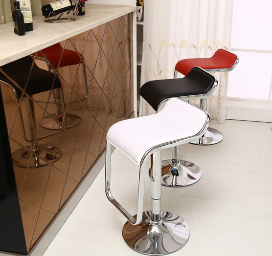 5 x Idol Deluxe Designer Faux Leather Chrome Bar Stools (White - Set of 5) - Image 8