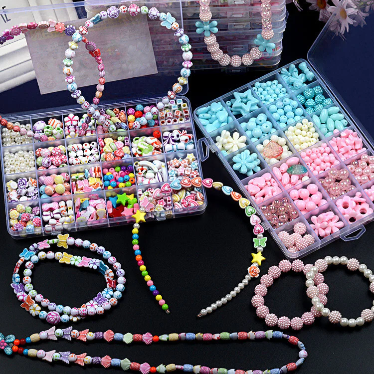 550 x DIY Creative Beads Charms Jewellery Making Arts Crafts Kit Supplies for Bracelets Necklaces - Image 12