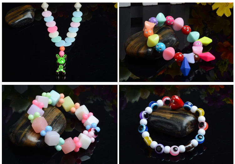 550 x DIY Creative Beads Charms Jewellery Making Arts Crafts Kit Supplies for Bracelets Necklaces - Image 14