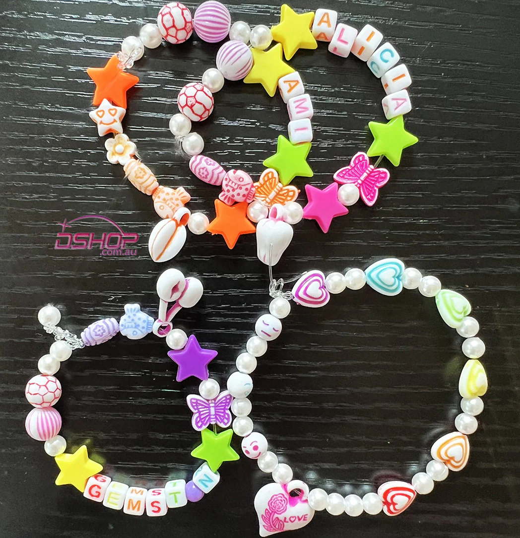 550 x DIY Creative Beads Charms Jewellery Making Arts Crafts Kit Supplies for Bracelets Necklaces - Image 15