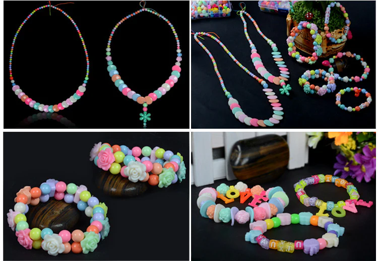 550 x DIY Creative Beads Charms Jewellery Making Arts Crafts Kit Supplies for Bracelets Necklaces - Image 16