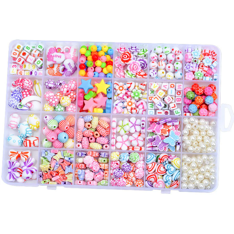 550 x DIY Creative Beads Charms Jewellery Making Arts Crafts Kit Supplies for Bracelets Necklaces - Image 17