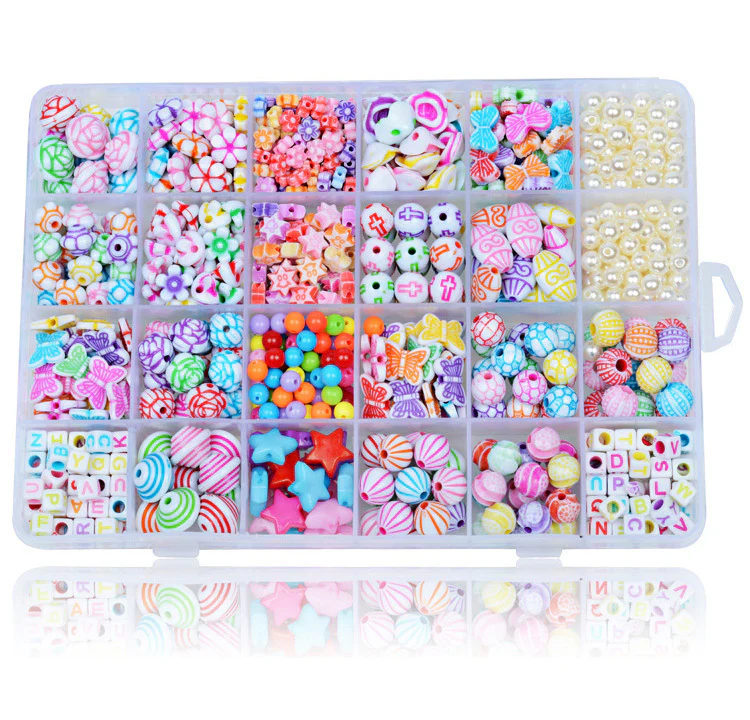 550 x DIY Creative Beads Charms Jewellery Making Arts Crafts Kit Supplies for Bracelets Necklaces - Image 4
