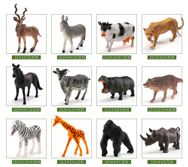 58 PCS Animal Figures Toy Set in Box - Image 4