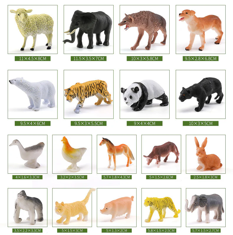 58 PCS Animal Figures Toy Set in Box - Image 5