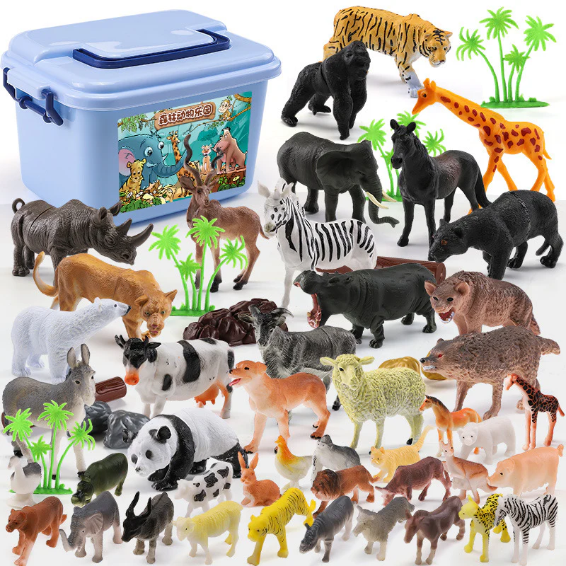 58 PCS Animal Figures Toy Set in Box - Image 8