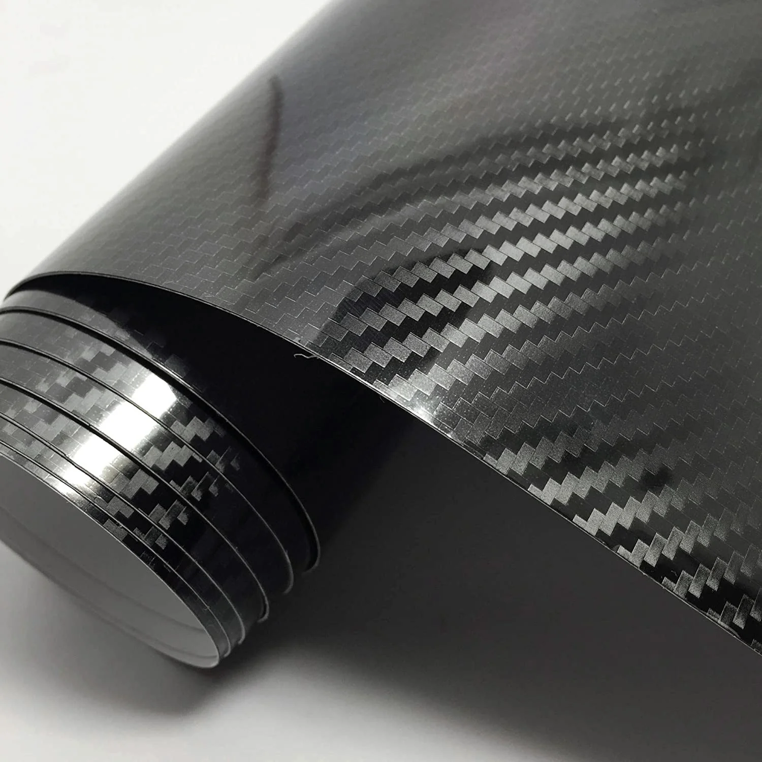 5D High Gloss Black Carbon Fibre Wrap Vinyl Roll Automotive Car DIY Film 152cm x 50cm - Image 12