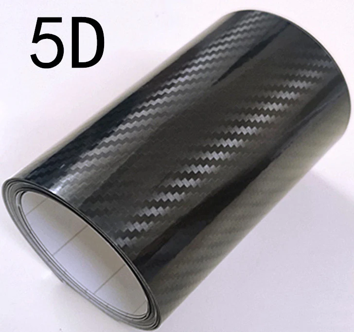 5D High Gloss Black Carbon Fibre Wrap Vinyl Roll Automotive Car DIY Film 152cm x 50cm - Image 4