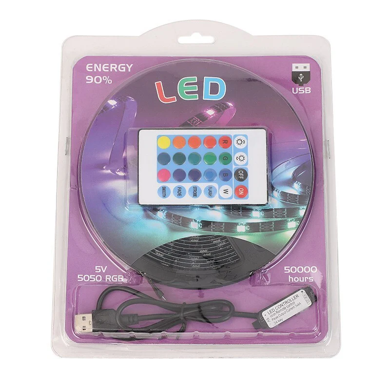 5M RGB LED Light Strip Colour-changing USB Lights with Remote - Image 17