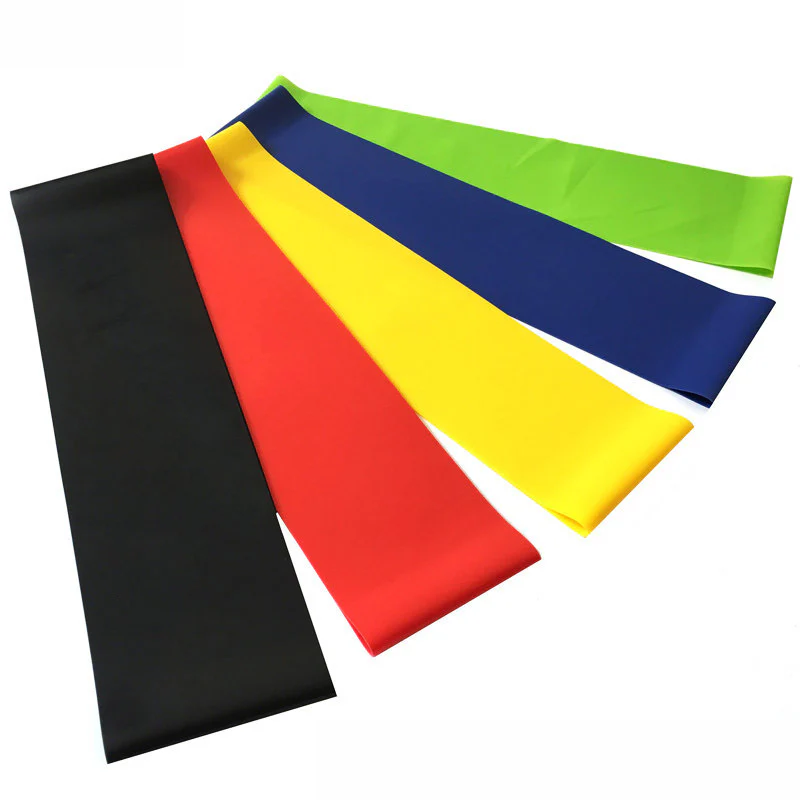 5PC Combo Pack Fitness Gym Yoga Exercise Stretching Bands - Image 9