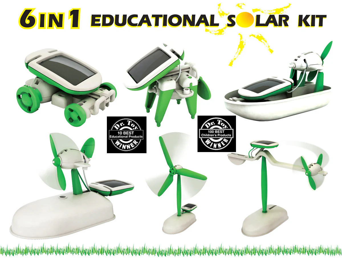 6 In 1 Solar Robot DIY Educational Toy Kit - Image 3
