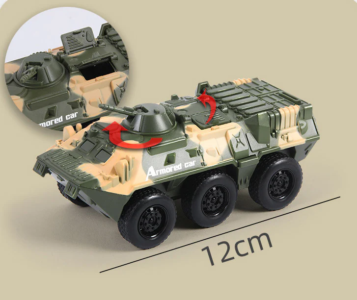 6 PCS Military Toy Set Army Vehicles Cars Helicopter Submarine Set Metal Toys - Image 10