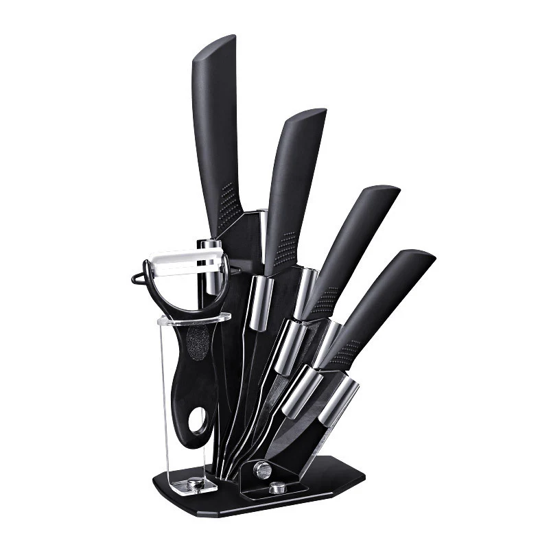 6 Piece Ceramic Knife Set Kitchen Knives Ultra Sharp Blades Black - Image 4