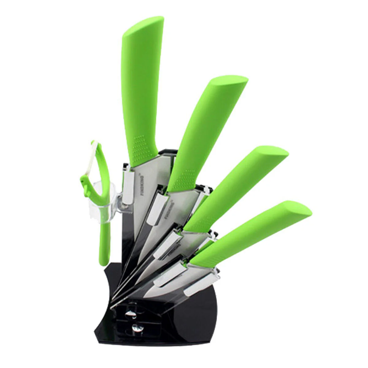 6 Piece Ceramic Knife Set Kitchen Knives Ultra Sharp Blades Green - Image 7