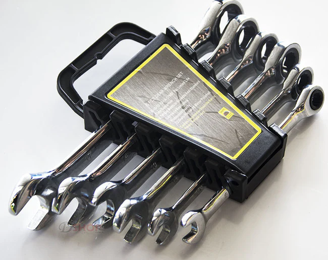 6-Piece Premium Metric Spanner and Gear Wrench Set - Image 4