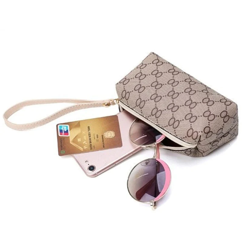 6 Pieces Designer Handbag Set Tote Shoulder Bag Clutch Purse Coin Wallet - Image 10