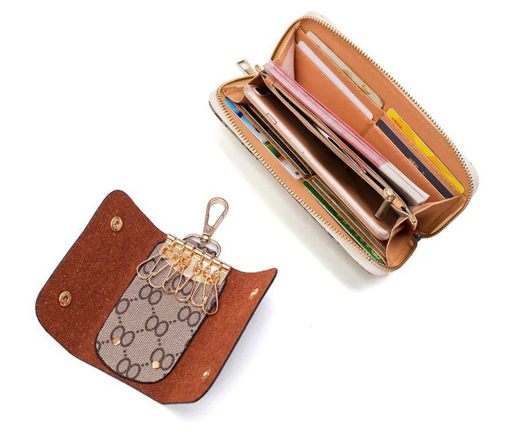 6 Pieces Designer Handbag Set Tote Shoulder Bag Clutch Purse Coin Wallet - Image 3