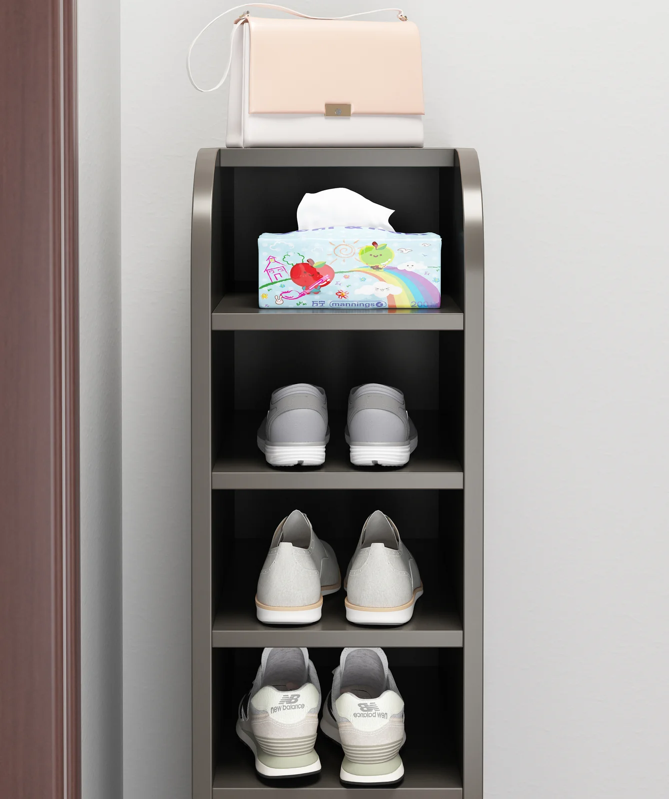 6-Tier Spacious Shoe Rack Footwear Storage Organizer Cabinet (Charcoal) - Image 3