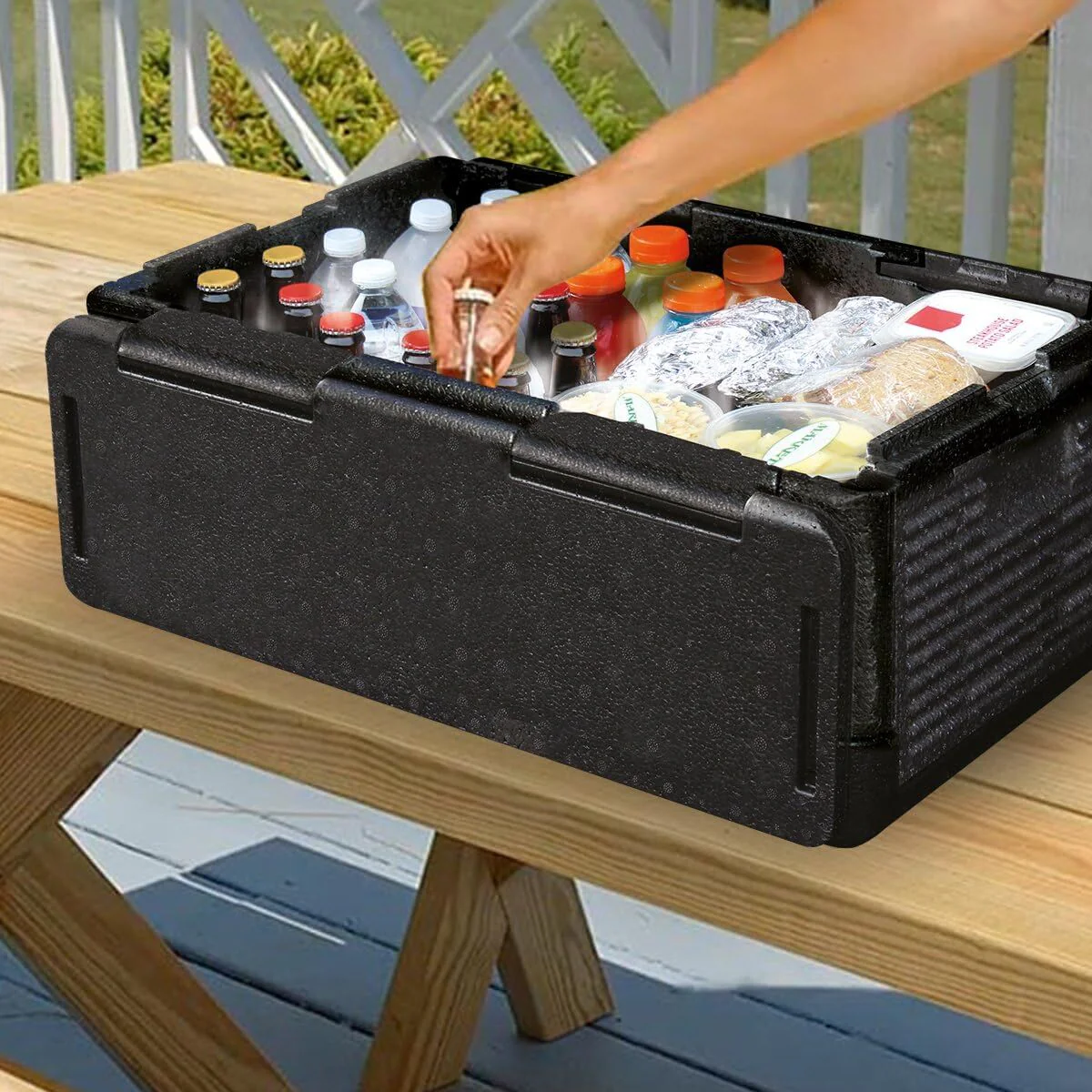 60 Cans Chill Chest Cooler Collapsible Portable Outdoor Thermos Insulated Waterproof Cool Storage Box - Image 4