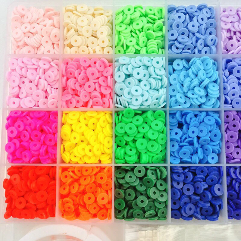 6000 x Multicolour DIY Clay Beads Set Jewellery Making Craft Kit Supplies Charms Bracelets Necklaces - Image 3