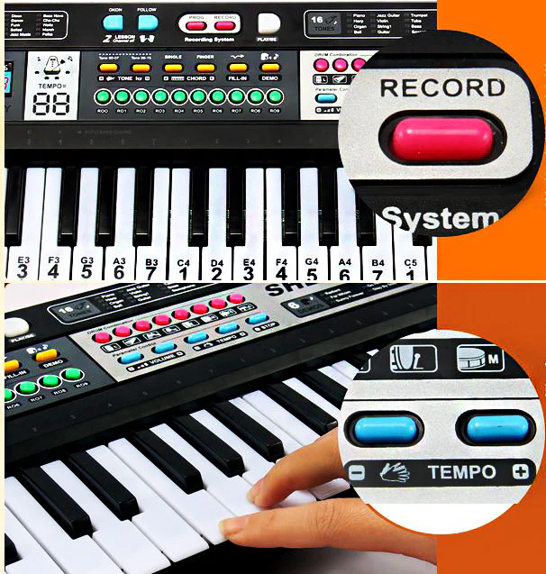 61 Keys Deluxe Electronic Musical Keyboard Toy Piano - Image 6