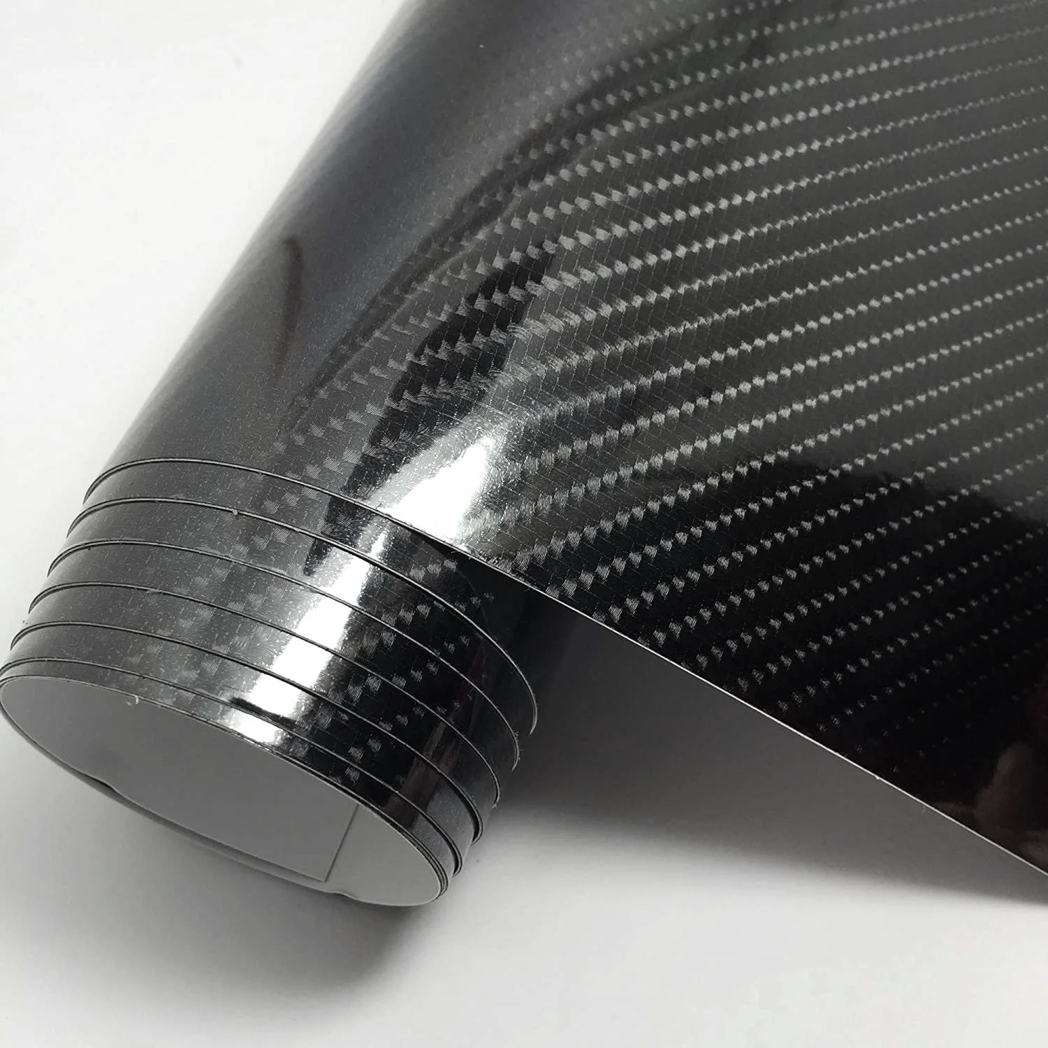 6D High Gloss Black Carbon Fibre Wrap Vinyl Roll Automotive Car DIY Film 152cm x 50cm - Image 12